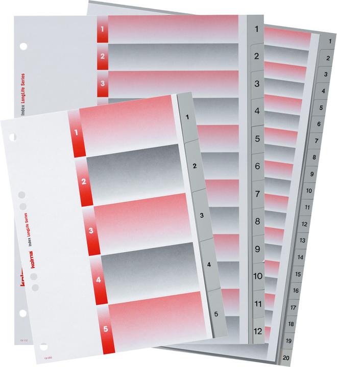 Image du produit Kolma Intercalaire A4 superstrong 1-7 7 pcs. gris