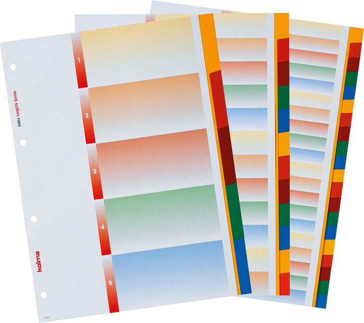 Immagine prodotto Kolma Indice A4 superstrong fustellato 6 pezzi colorati