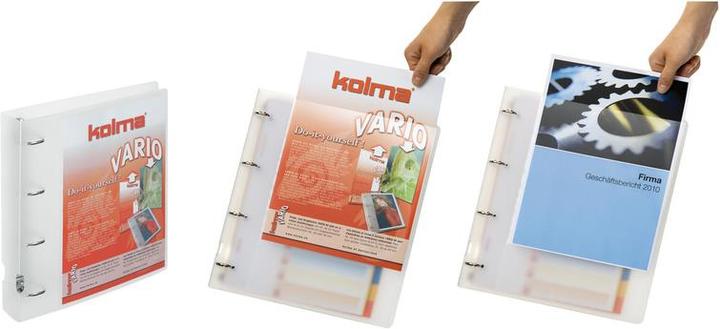 Image du produit Kolma Livret de présentation Vario A4 XL 4 anneaux hauteur de remplissage 3 cm incolore (A4, 41 mm, 1 pièce(s))