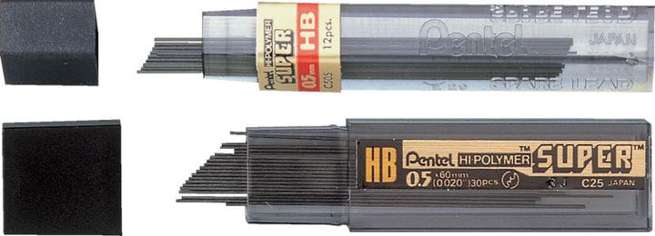 Actual product image Pentel Pencil leads Hi-Polymer Super (Refill, Graphite, 0.50 mm)