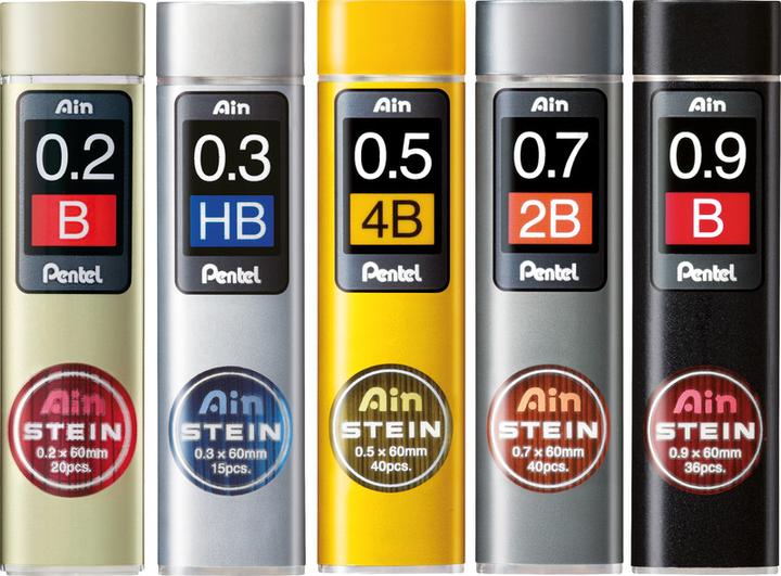 Actual product image Pentel Pencil leads AinStein (Refill, Graphite, 0.30 mm)