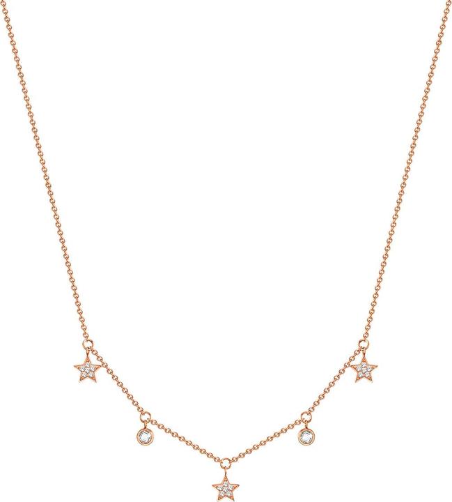 Actual product image Eastside Ladies Star Stainless Steel Preciosa rose gold 40.0 cm base chain + 5.0 cm extension - 29804 (Stainless steel, 40 - 45 cm)