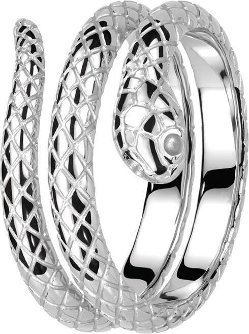 Star Piercing Ring silber Schlange gewickelt (Chirurgenstahl 316L)