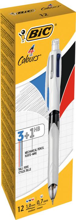 Produktbild Bic 4 Colours 3+1 HB (Weiss, Grau, 1 x)