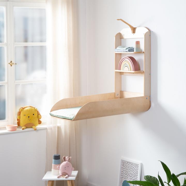 Actual product image Roba Wall-mounted changing shelf incl. changing mat Style Frosty green