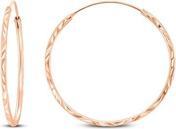 Brilio Silver - Brushed bronze hoop earrings EA01R - Diameter: 6 cm