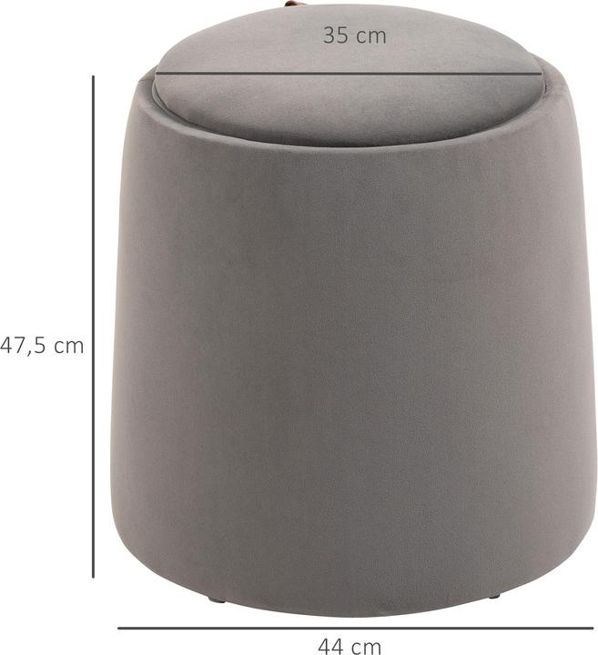 Image du produit Homcom Ottomane de rangement avec espace de stockage