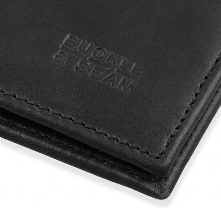 Buckle & Seam Leder Portemonnaie Bill