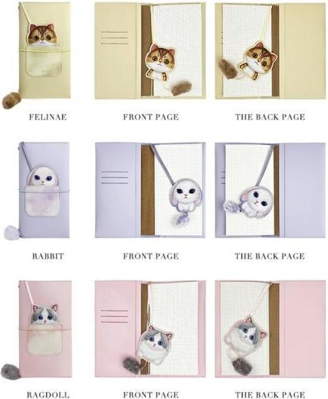 Immagine prodotto Nimmy 2in1 Set quaderno + penna kaki Big Eyed Pet 2.0 Cat