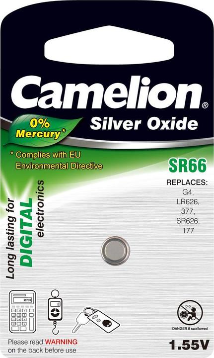 Produktbild Camelion Batterie SR66 Silber Oxid ( 1 Stück) (1 Stk., SR66, 21 mAh)