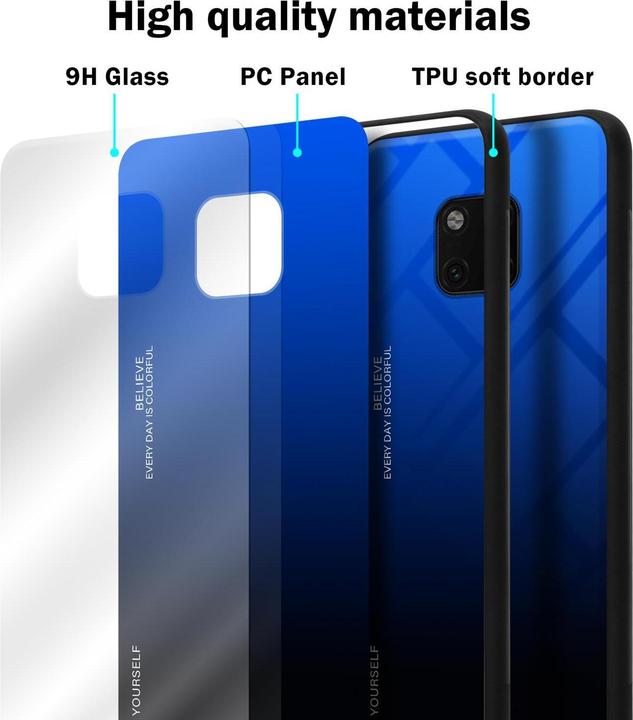 Image du produit Cadorabo Couverture en verre TPU 2 couleurs (Mate 20 Pro)