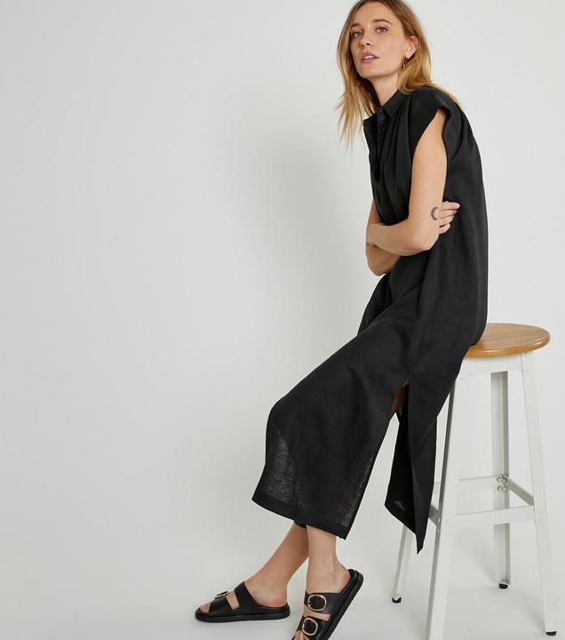 Produktbild La Redoute Collections Midi-Blusenkleid Signature aus Leinen (M)