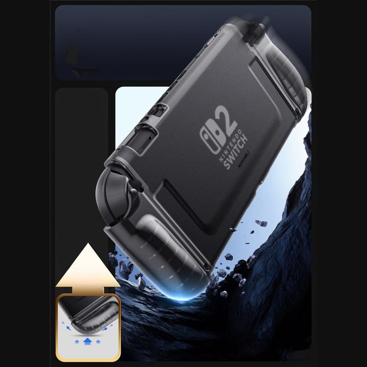 Produktbild Supcase Crystal Case für Nintendo Switch 2 - Transparent Schwarz (Switch 2)