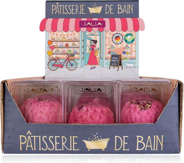 Accentra Badebombe Vegane Badeblüte PATISSERIE DE BAIN - Erdbeere (Badekugeln)