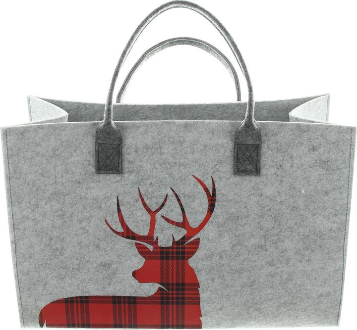 Angela Bruderer Shopper Filz «Karo-Hirsch»