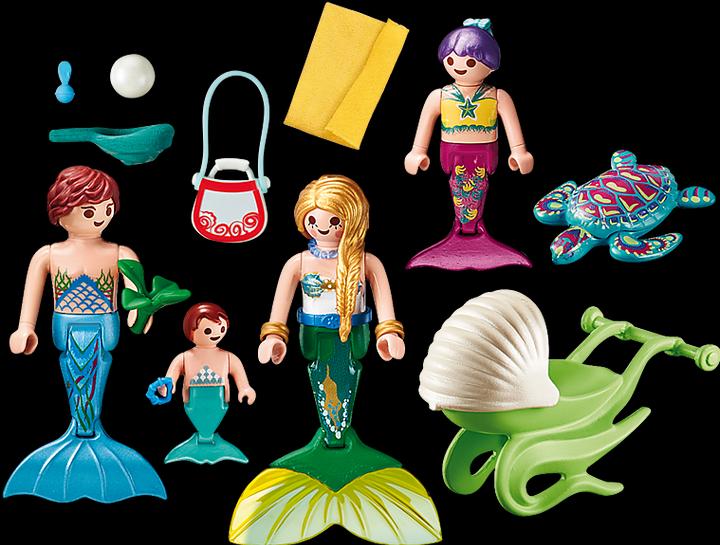 Produktbild Playmobil Familie mit Muschelkinderwagen (70100)