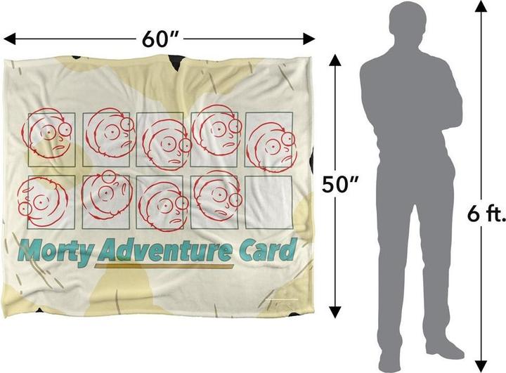 Produktbild Rick And Morty Decke Adventure Card (152 x 127 cm)