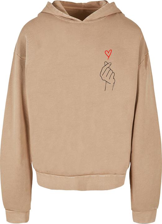 Merchcode K Heart Acid Washed Oversized Hoody - 187693 (L)