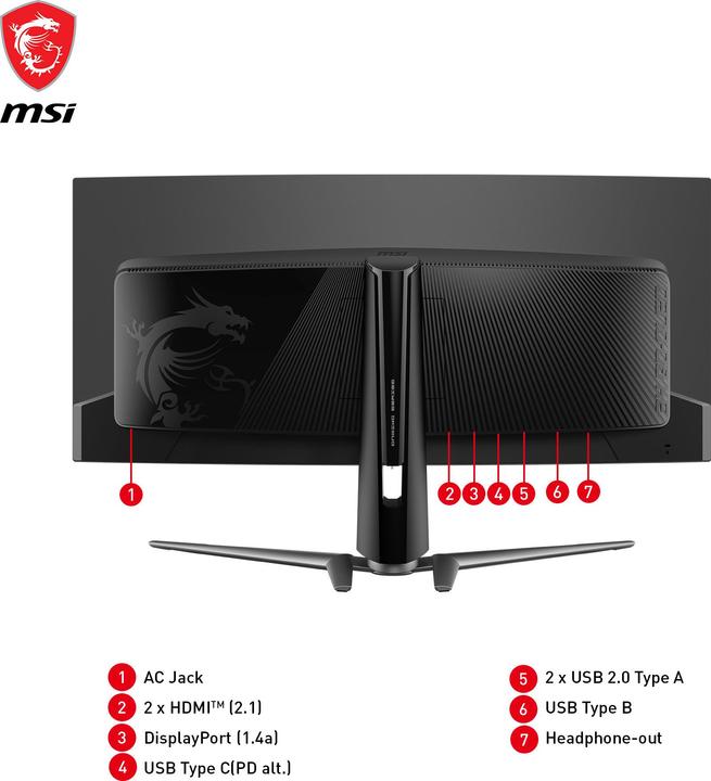Produktbild MSI MAG 341CQPDE QD-OLED (3440 x 1440 Pixel, 34")