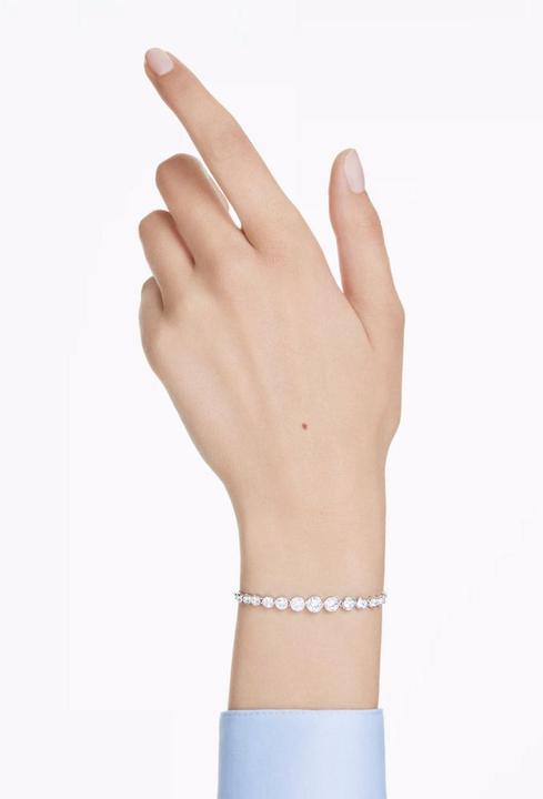 Actual product image Swarovski Imber Tennis Armband Gemischte Rundschliffe Weiss (24 cm, Swarovski Metal)