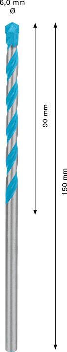 Produktbild Bosch Professional Zubehör EXPERT CYL-9 MultiConstruction Bohrer, 6 x 90 x 150 mm (6 Millimeter)