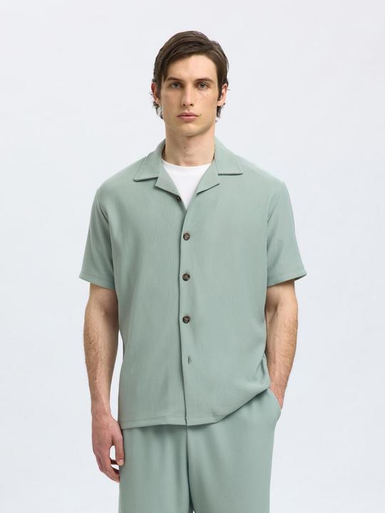Produktbild Selected Homme Geripptes cuban collar Kurzarmhemd (XL)
