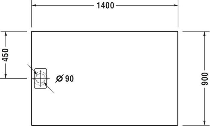 Produktbild Duravit Rechteck-Duschwanne STONETTO 1400x900x50mm beton grau