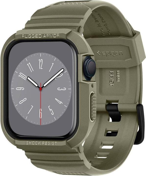 Produktbild Spigen RUGGED ARMOR?PRO? APPLE WATCH 4 / 5 / 6 / 7 / 8 / SE (44 / 45 MM) VINTAGE KHAKI (44 mm, 45 mm, Thermoplastisches Polyurethan (TPU))