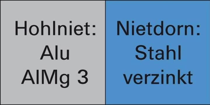 Produktbild Gesipa Blindnieten 5,0x10mm mitt.Alu