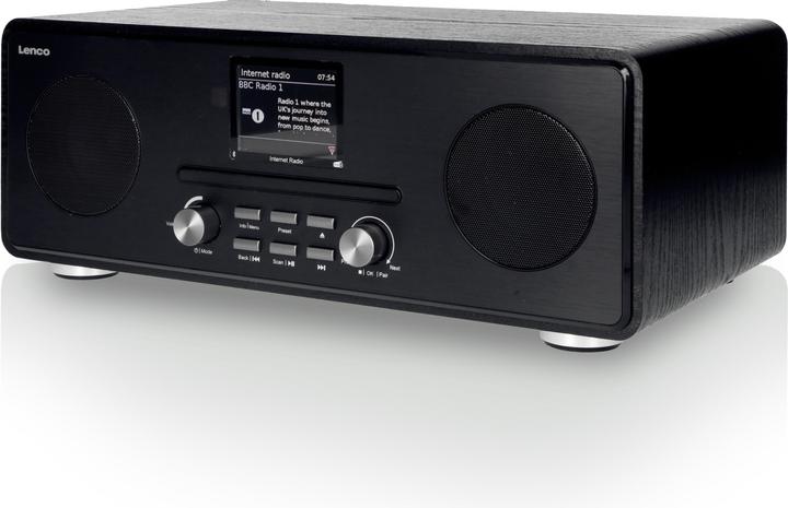 Image du produit Lenco DIR-260BK (FM, DAB+ DAB, Webradio, VHF, WiFi, Bluetooth)