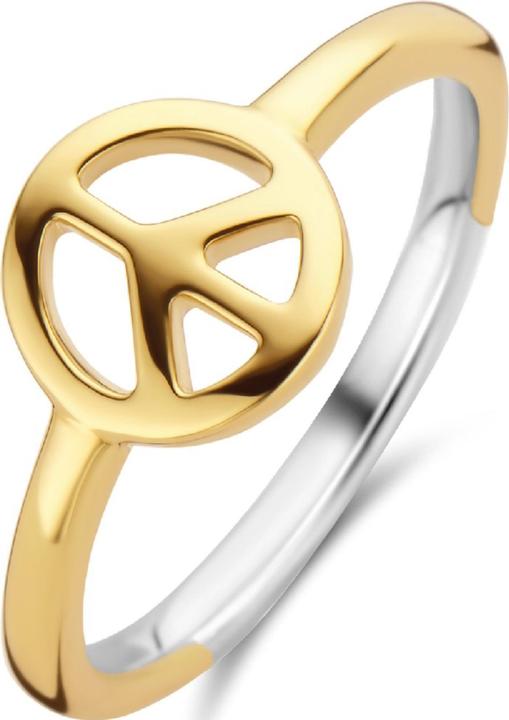 Ti Sento Milano Ring mit Friedenssymbol vergoldet 12222SY (56, 925 Silber)