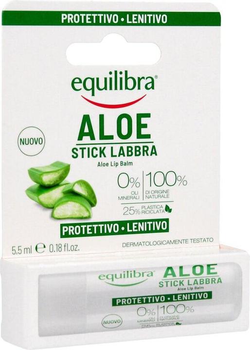 Actual product image Equilibra Aloe Protezione Naturale Stick Labbra Protective Lip Balm Aloe Stick