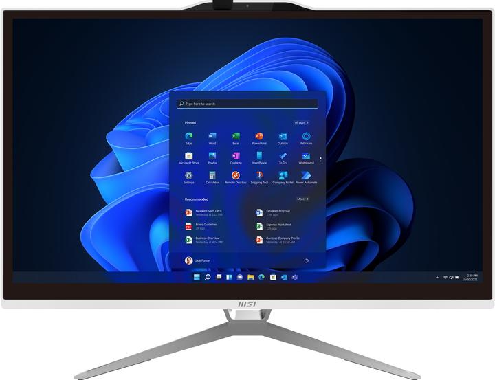 Produktbild MSI AIO 21,5 PEN 4GB 128GB WH W11P TCH PENTIUM MULTITOUCH HD ANTIGLA W11P (Intel Pentium Gold G7400, 4 GB, 128 GB, UHD Graphics 710)