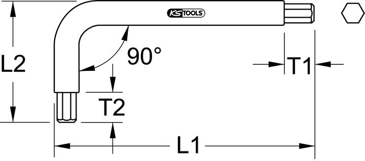 Produktbild KS Tools TITANplus Winkelstiftschlüssel