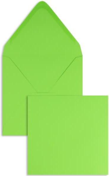 Produktbild Blanke Briefumschläge 160x160mm 120g/qm gummiert VE=100 Stück grüner apfel (100 x)
