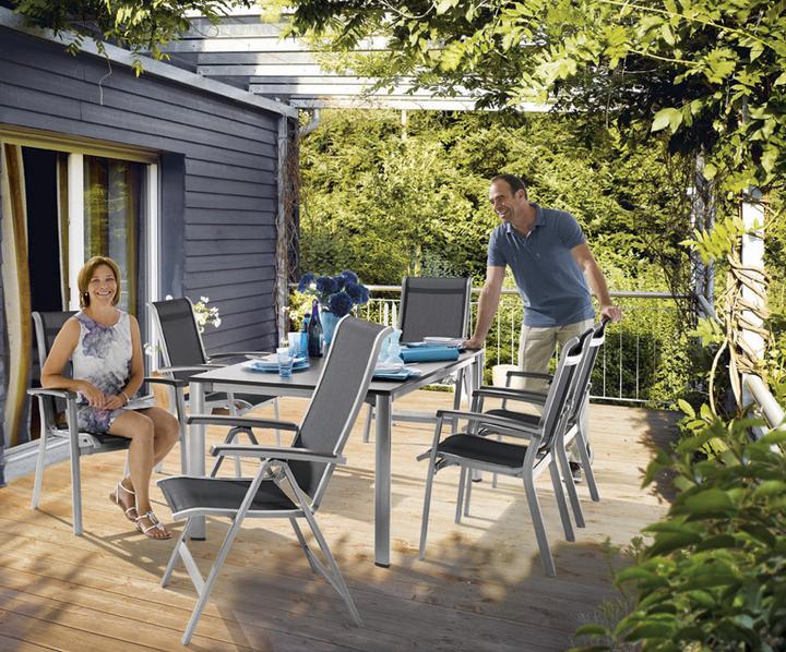 Produktbild Sieger Gartentisch Aluminium/Vivodur 95x95 - 165x95 cm (95 cm)