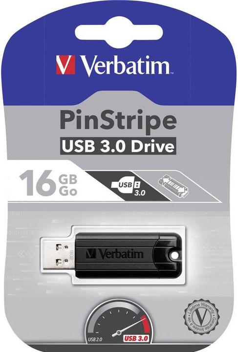 Produktbild Verbatim Store 'n' Go Pin Stripe (16 GB, USB-A)