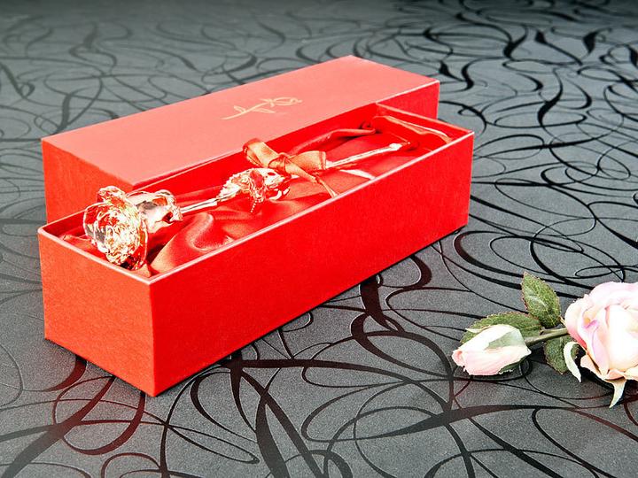 Produktbild St. Leonhard Echte Rose für immer schön: mit Rosé vergoldet, 28 cm