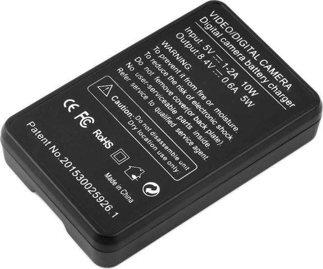 Actual product image Acconic Dual quick charger for Canon LP-E10 LPE10 incl. USB-C cable