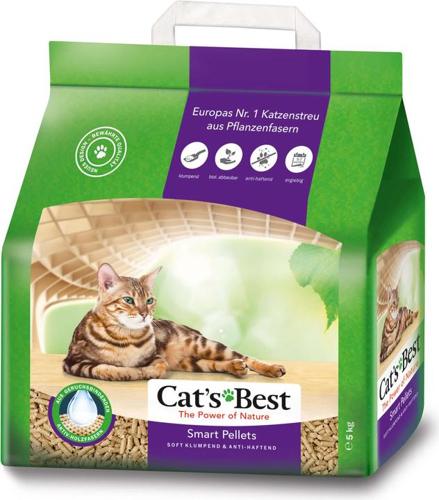 Cat's Best Granulés intelligents (Neutralisant, Non poussiéreux, Biodégradable, Absorption rapide, Agglomérant, 5 kg)