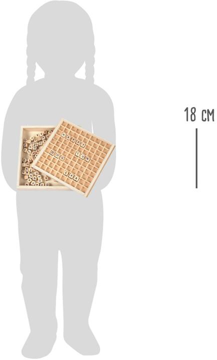 Actual product image small foot Place words (German, English, Swiss German, French, Italian)