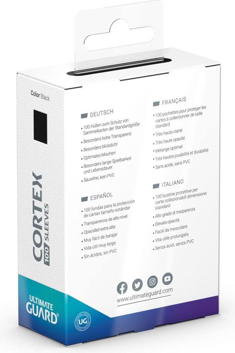 Produktbild Ultimate Guard UGD011145 - Cortex Sleeves Standardgrösse Schwarz (100)