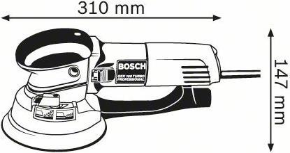 Produktbild Bosch Professional GEX 150 Turbo, inkl. L-Boxx (Exzenterschleifer, 600 W)