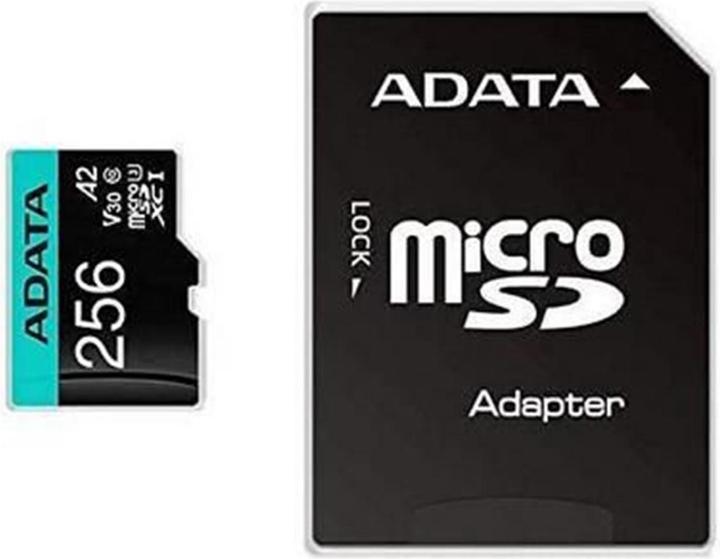 Actual product image Adata Premier Pro Incl. adapter (256 GB, microSDHC, U3, UHS-I)
