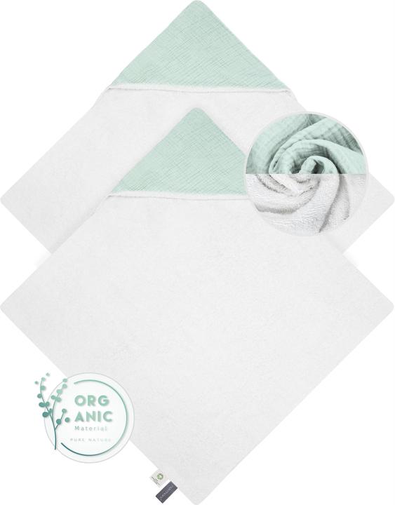 Actual product image Aspero 2x Baby Musselin Wickeltücher aus Bio-Baumwolle