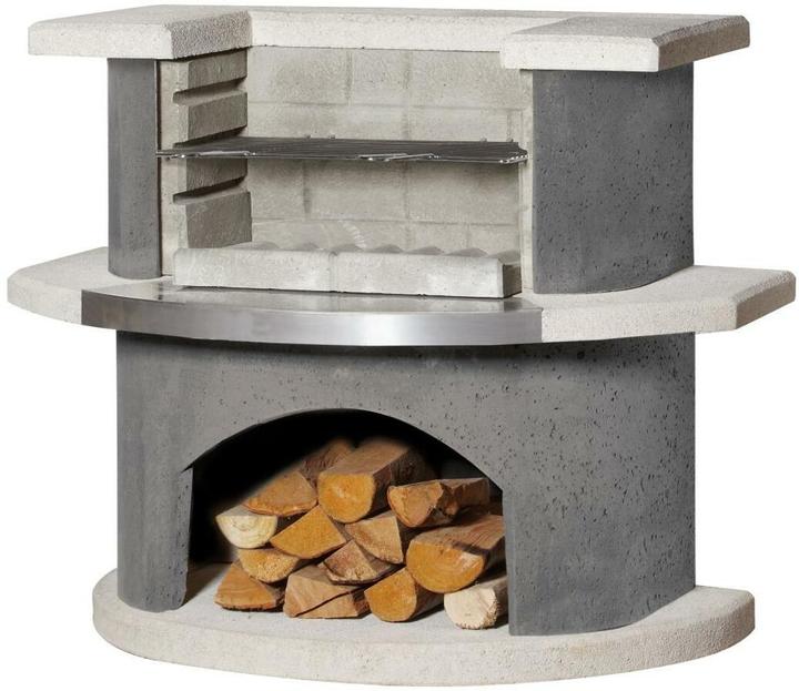 Buschbeck Barbecue Stockholm 65x110x93 cm blanc-anthracite (110 cm)
