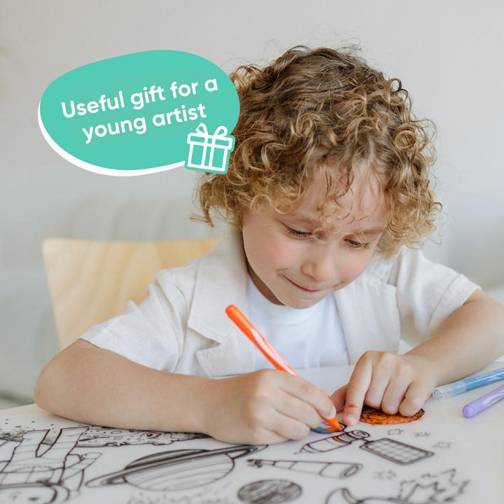 Actual product image Funny Mat Set of reusable colouring pages pets and wild animals, set of 2 (23 x 48 cm)