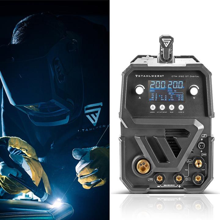 Produktbild Stahlwerk Kombi-Schweissgerät CTM-250 ST Digital 5-in-1 200 A Vollausstattung