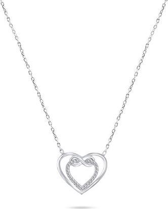 Brilio Silver - Romantic silver necklace Infinite love NCL31W