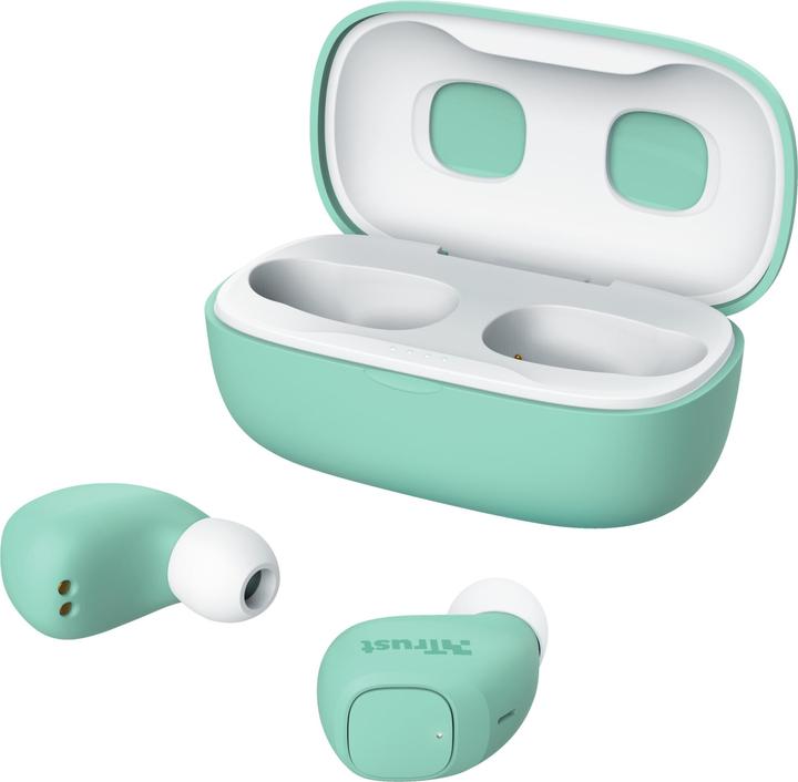 Produktbild Trust Nika Compact Blueth Earphones Mint (ANC, 8 h, Kabellos)